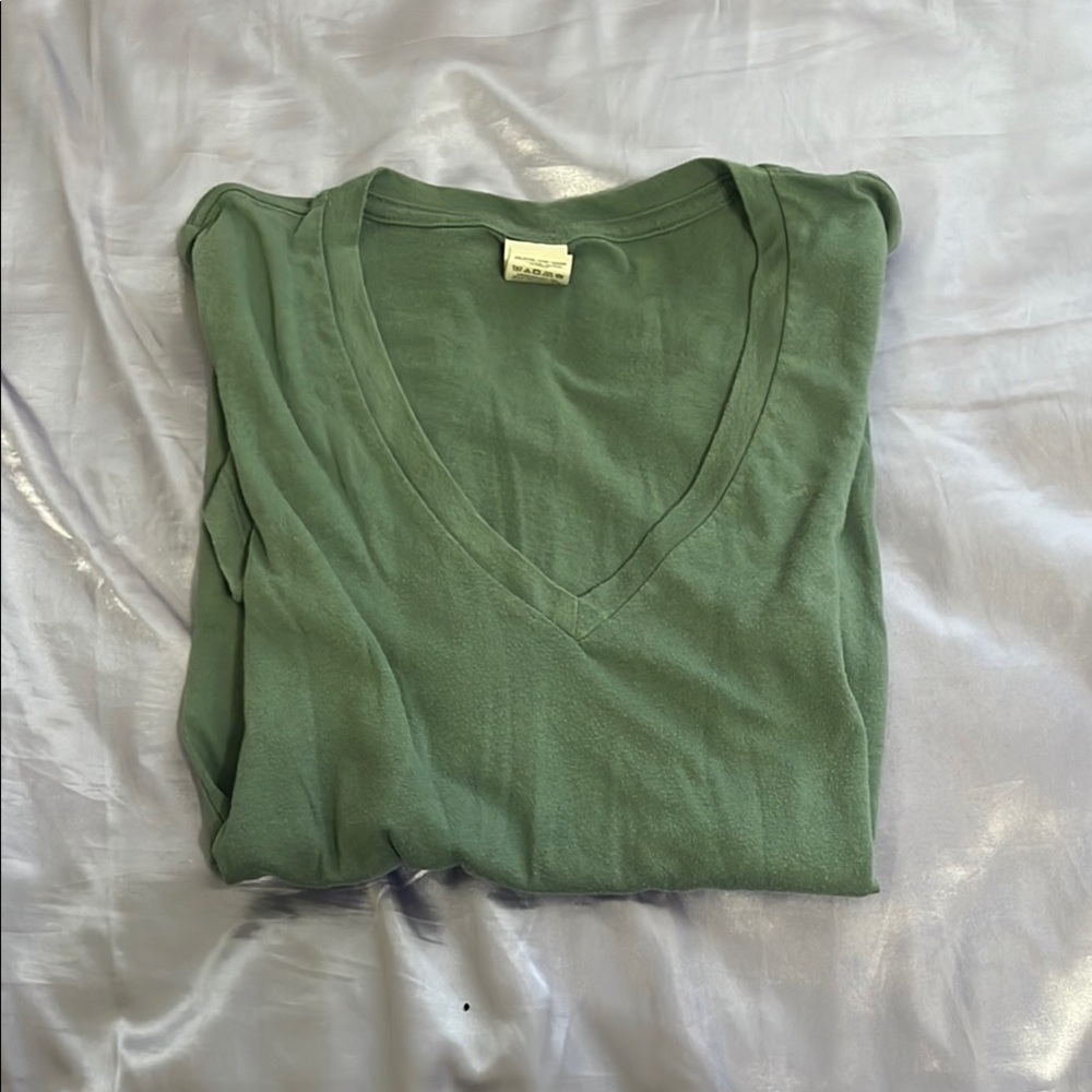 PINK Green V-Neck T-Shirt